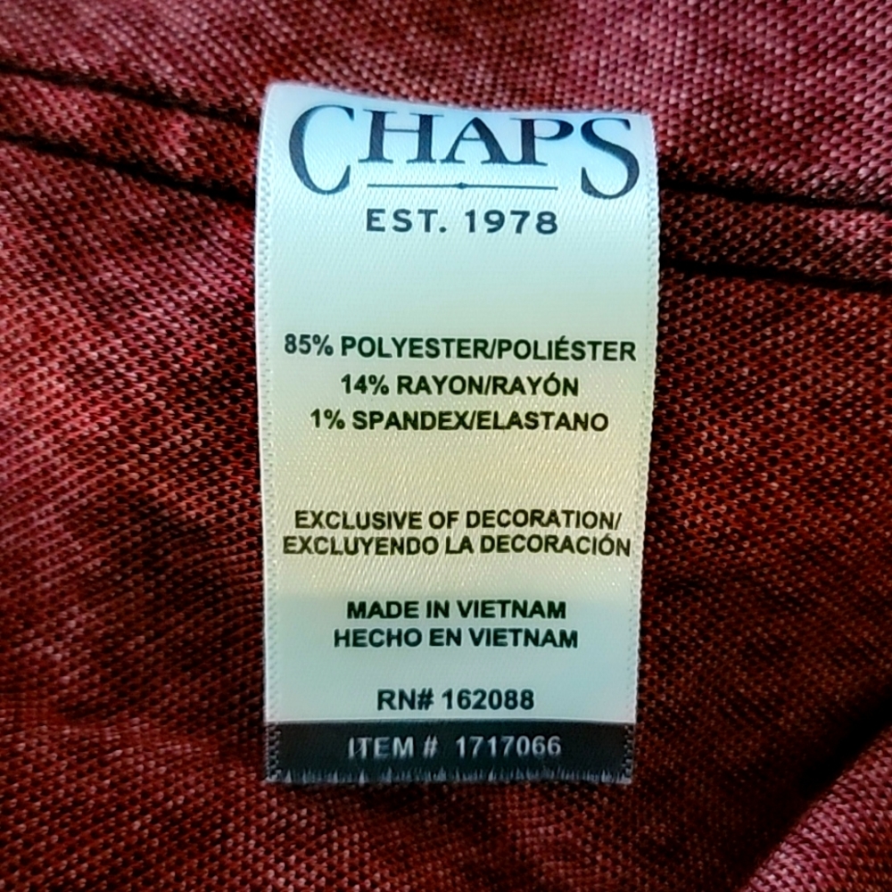 Chaps Red & Black Check Long Sleeve - Picture 5 of 6